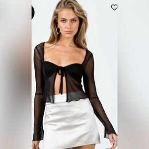 TASIA LONG SLEEVE TOP BLACK